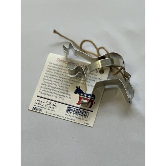 Democratic Donkey Cookie Cutter Handled - Political Election 2024 Politics Gift - Picture 3 of 3